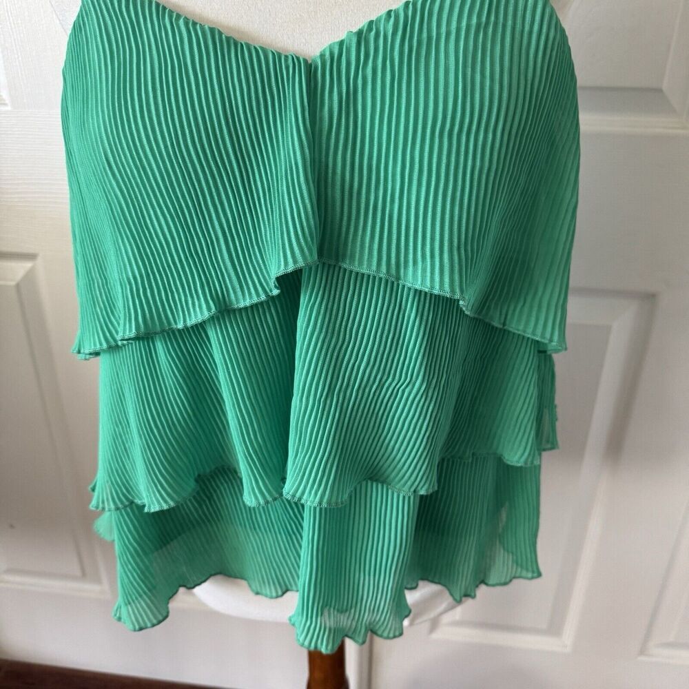 NOBO Jr Womens Tiered Tank Top XL 15-17 Green Bra Boho Y2K Fairycore Boho Retro - Picture 3 of 14